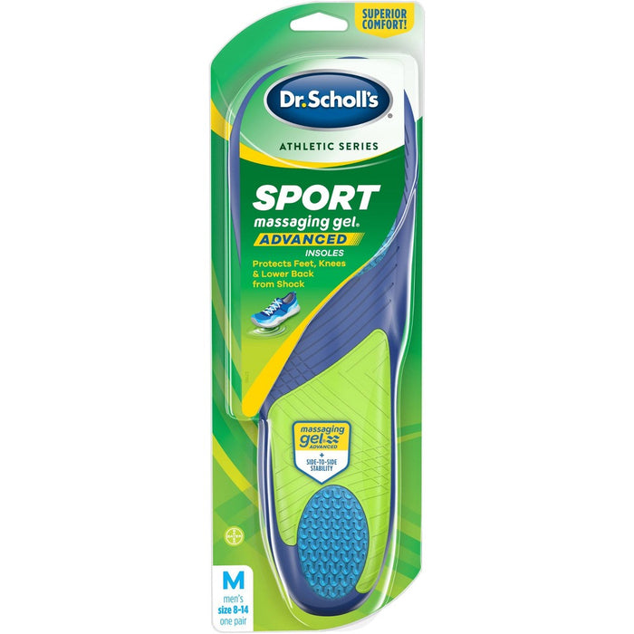 Dr. Scholl's Athletic Series Sport Massaging Gel Advanced Insoles for Men - 8-14