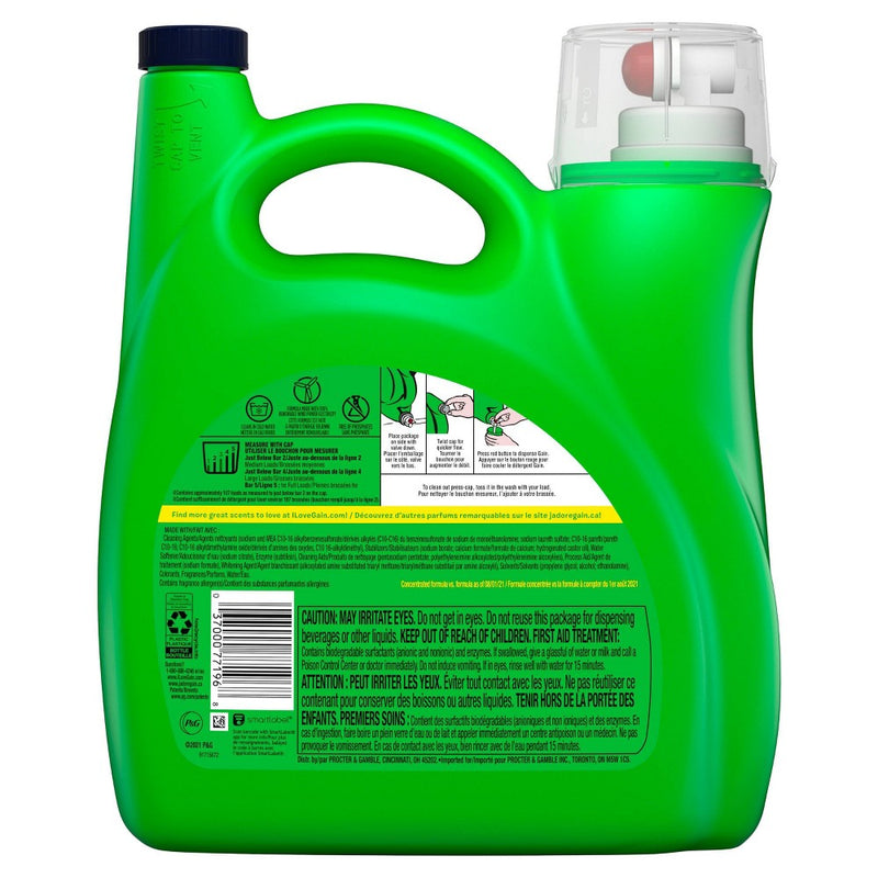 Gain + Aroma Boost Moonlight Breeze Scent HE Compatible Liquid Laundry Detergent - 154 fl oz