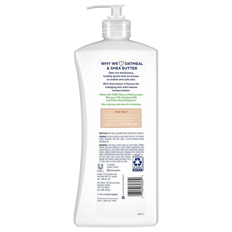 St. Ives Nourish and Soothe Oatmeal and Shea Butter Body Lotion 21oz