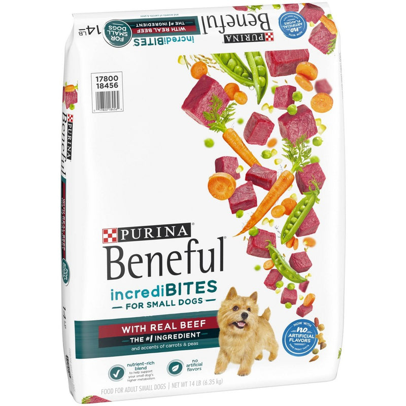 Purina Beneful IncrediBites with Real Beef Small Dog Adult Dry Dog Food - 14lbs