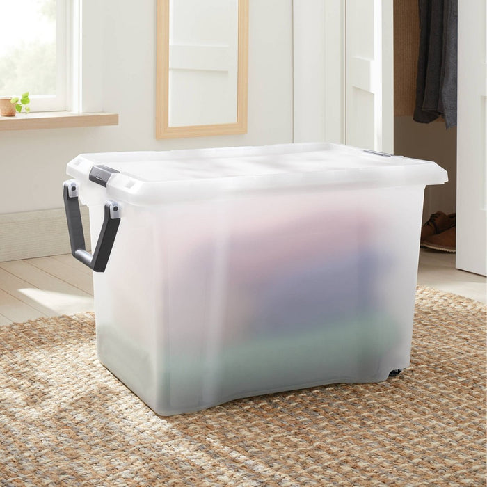 128qt Extra Large Wheeled Latching Storage Box - Brightroom