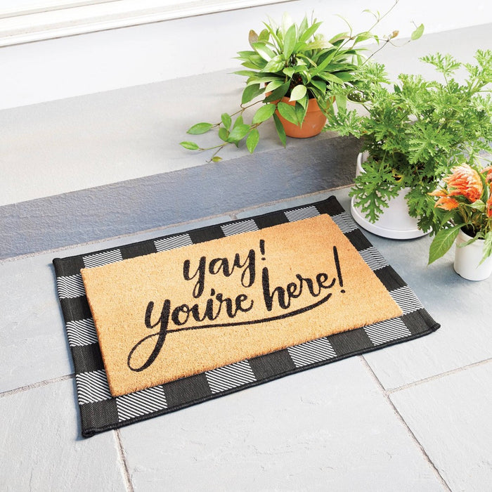 2'x3' Indoor/Outdoor Reversible Scatter Rug Black/White - Threshold