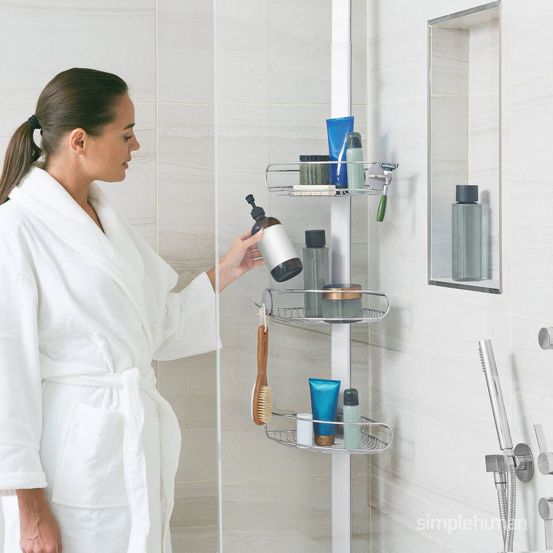 8' simplehuman Tension Shower Caddy Silver (LOCAL PICKUP ONLY)