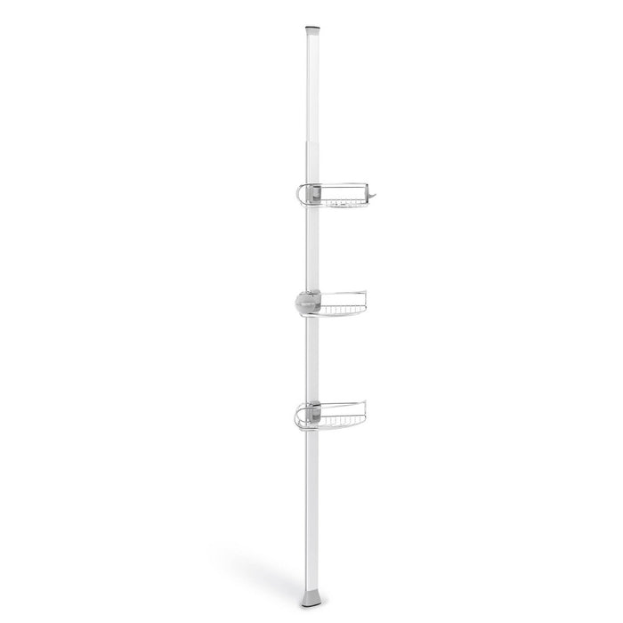 8' simplehuman Tension Shower Caddy Silver