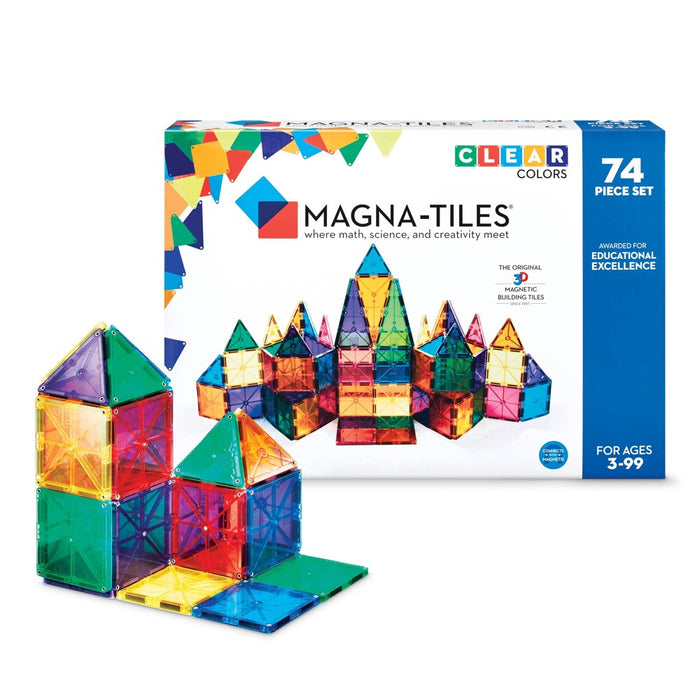 MAGNA-TILES Clear Colors 74pc Set
