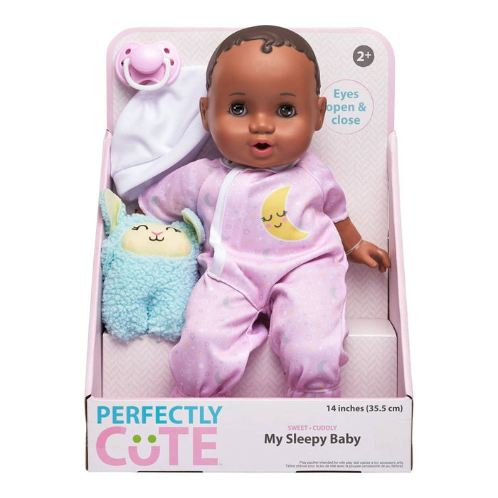 Perfectly Cute 14" My Sleepy Baby - Brunette with Brown Eyes