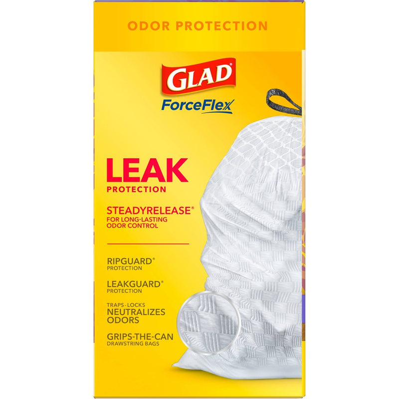 Glad ForceFlex Tall Kitchen Drawstring Trash Bags - Febreze Mediterranean Lavender - 13Gallon/100ct