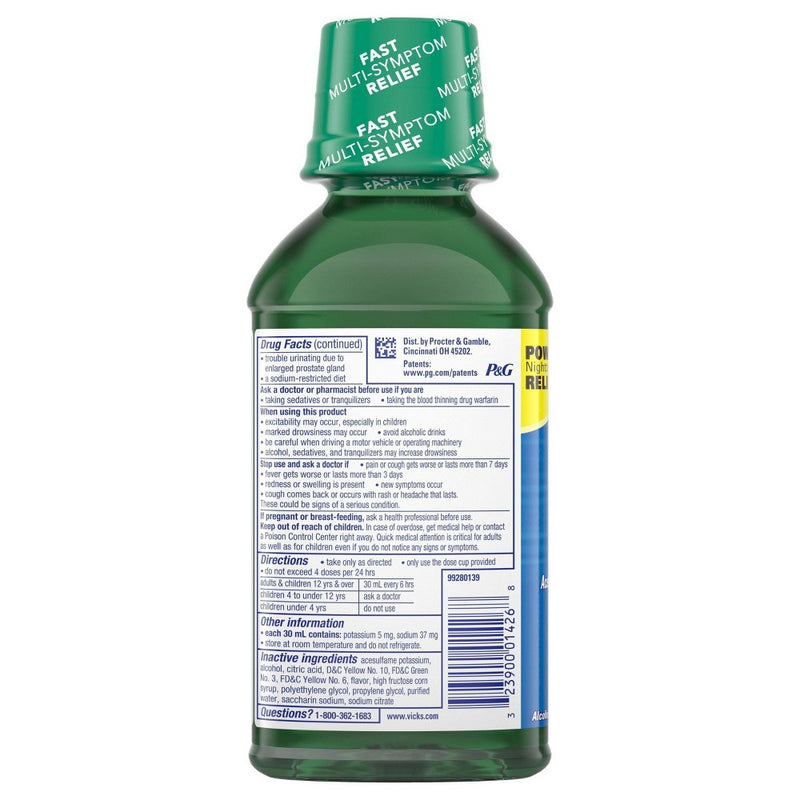 Vicks NyQuil Cold & Flu Relief Liquid - Acetaminophen - 12 fl oz