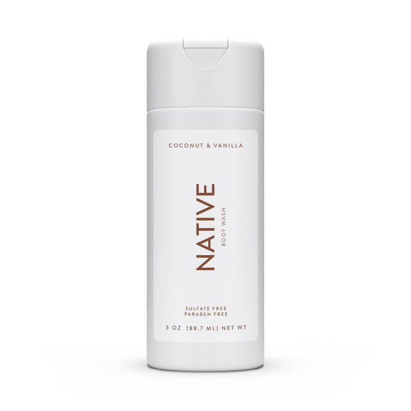 Native Coconut & Vanilla Mini Body Wash - Trial Size - 3oz