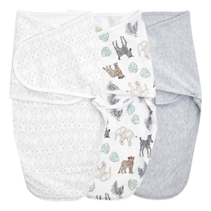 Aden + Anais Essentials Swaddle Wrap Blanket Neutral toile - S/M 3pk