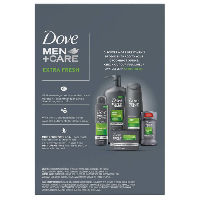 Dove Men+Care Extra Fresh Micro Moisture Cooling Body Wash - 18 fl oz/2pk