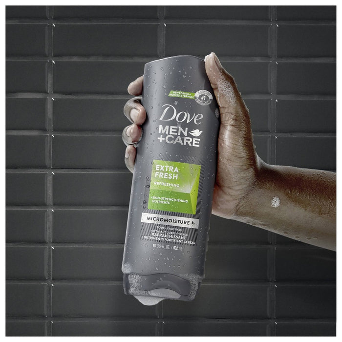 Dove Men+Care Extra Fresh Micro Moisture Cooling Body Wash - 18 fl oz/2pk