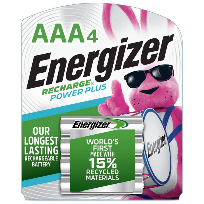 Energizer 4pk Recharge Power Plus Rechargeable AAA Batteries