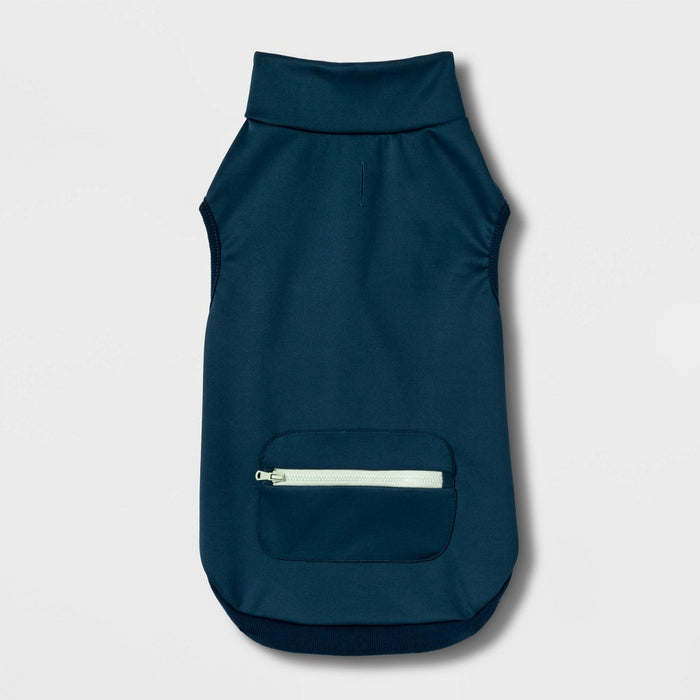 Athleisure Vest with Zipper Pocket Dog Apparel - Navy - S - Boots & Barkley