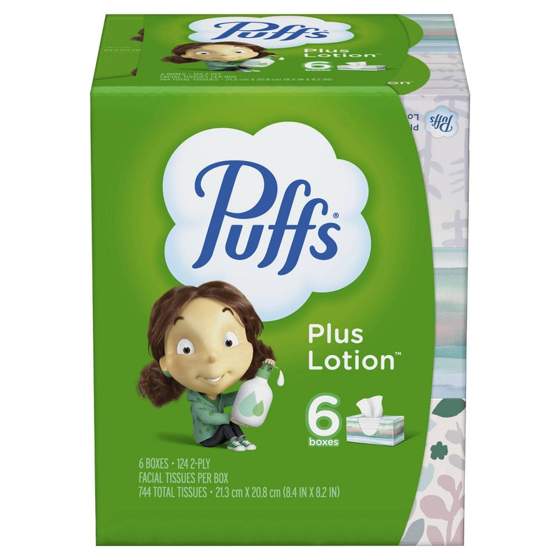 Puffs Plus Lotion Facial Tissue - 6pk/124ct
