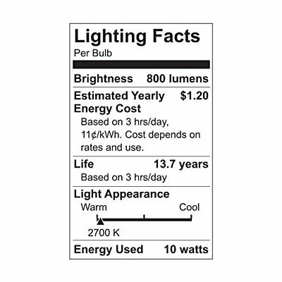 GE Lighting 67591 Dimmable LED A19 Light Bulb with Medium Base, 9-Watt, Soft ...