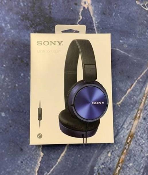 Sony MDR-ZX310AP ZX Series Wired On-Ear Headphones with Mic - Blue