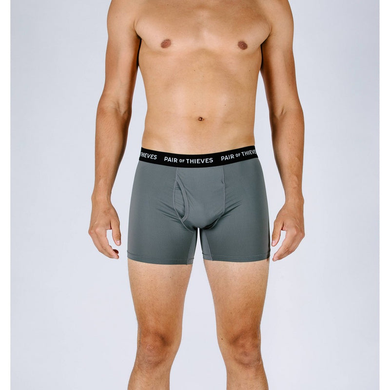 Pair of Thieves Super Fit Boxer Briefs 2pk Green/Gray/Geometric M