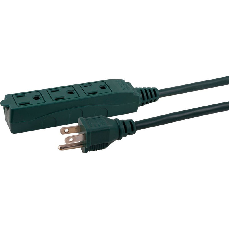 Philips 25' 3-Outlet Grounded Extension Cord Outdoor Green