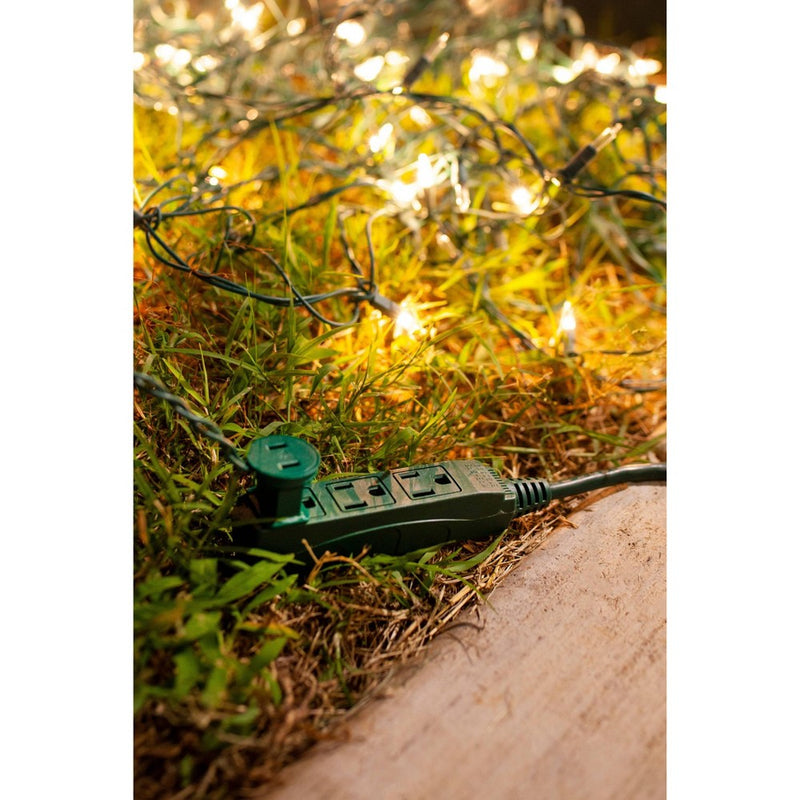 Philips 25' 3-Outlet Grounded Extension Cord Outdoor Green