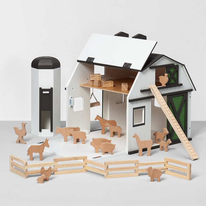 Toy Barn with Animal Figurines - Hearth & Hand with Magnolia (LOCAL PICKUP ONLY)