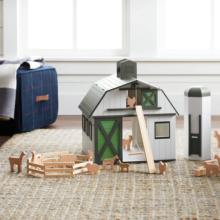 Toy Barn with Animal Figurines - Hearth & Hand with Magnolia (LOCAL PICKUP ONLY)