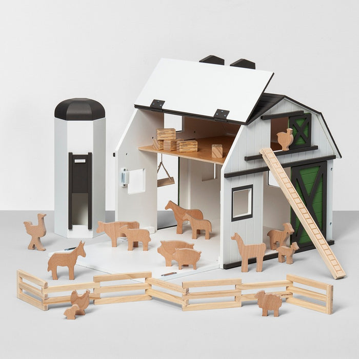 Toy Barn with Animal Figurines - Hearth & Hand with Magnolia (LOCAL PICKUP ONLY)