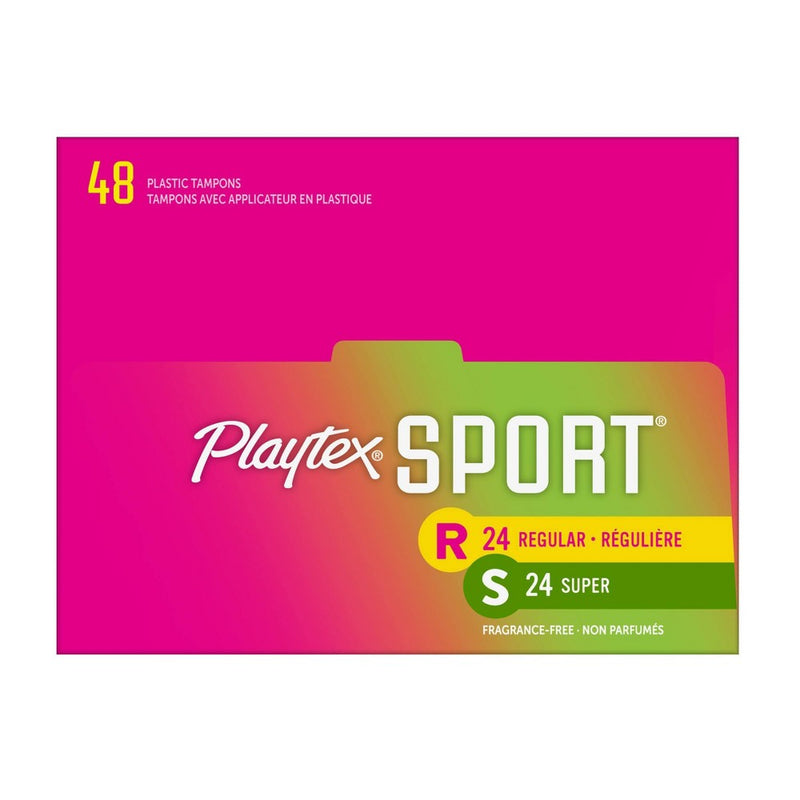 Playtex Sport Multipack Tampons - Plastic - Unscented - Regular/Super - 48ct