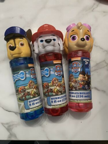 SINGLE3PAW Patrol Chase Bubble Head Solution with Wand - - 8 Fl oz each