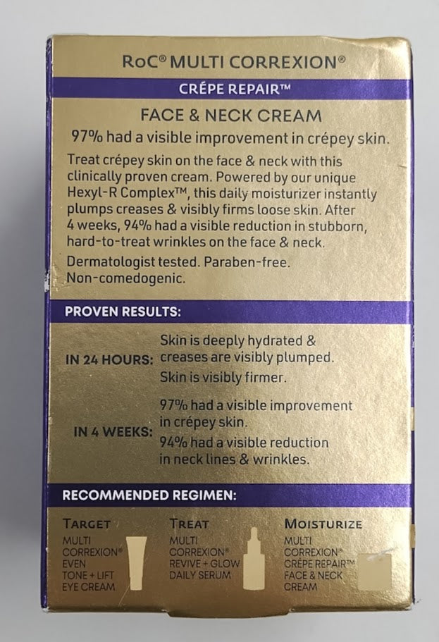 RoC Face & Neck Anti-Aging Moisturizer Firming Cream for Crepey Skin - 1.7 fl oz
