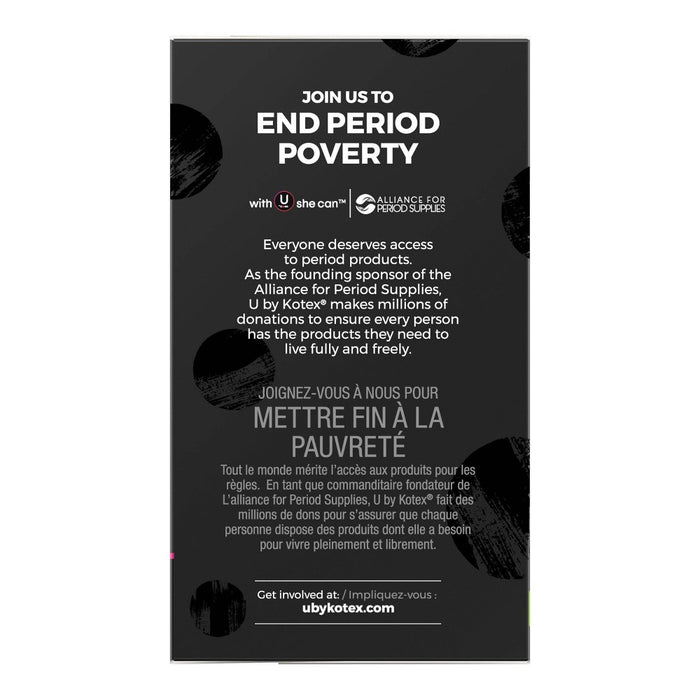 U by Kotex Ultra Thin Teen Feminine Fragrance Free Pads with Wings - Extra Absorbency - 28ct