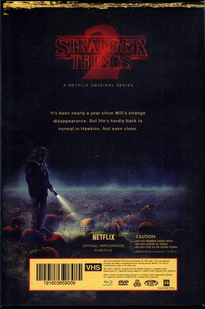 Stranger Things Season 2 (Blu-Ray + DVD) VHS Retro Packaging Collector's Edition *ADD 3 TO YOUR CART & 1 IS FREE!*