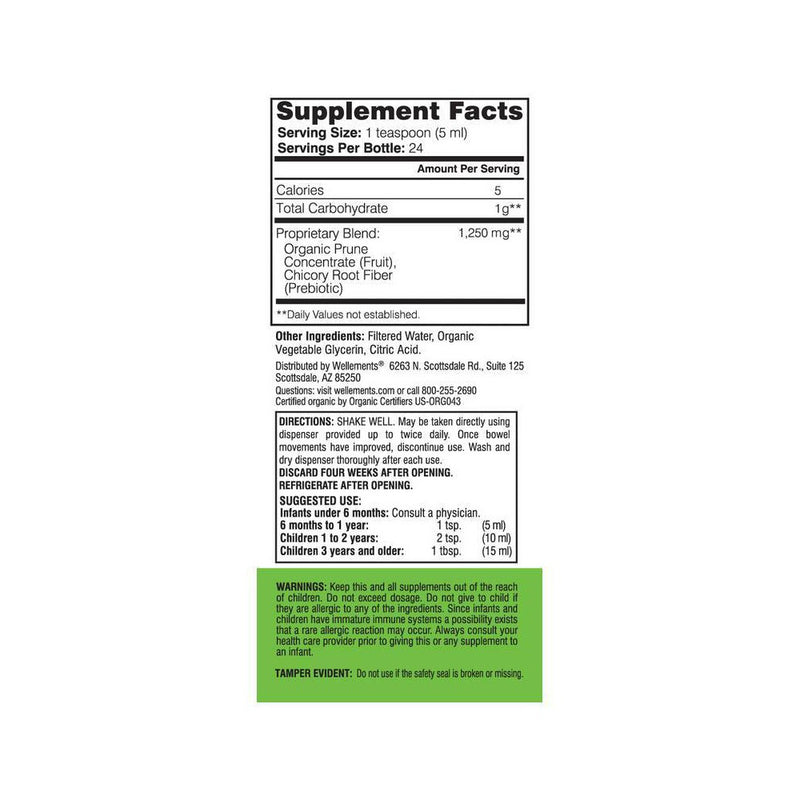 Wellements Organic Constipation Support - 4 fl oz