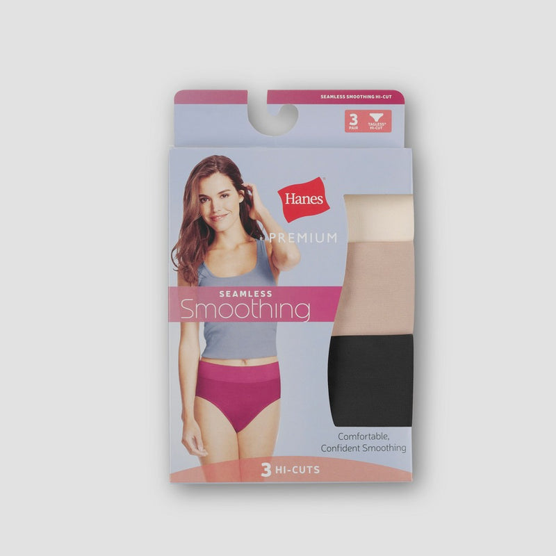 Hanes Premium Women's Smoothing Seamless 3pk Basic High Cut Briefs - Colors Vary 7