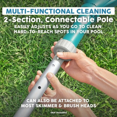 Bestway Cordless Pool Vacuum for Up to 10 Ft Pools, AquaTech Cordless Vacuum Cleaner - Adjustable Pole, Debris Compartment, and AA Battery Operated (LOCAL PICKUP ONLY)