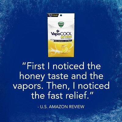 Vicks VapoCOOL Severe Cough Drops - Honey Lemon Chill - 45ct