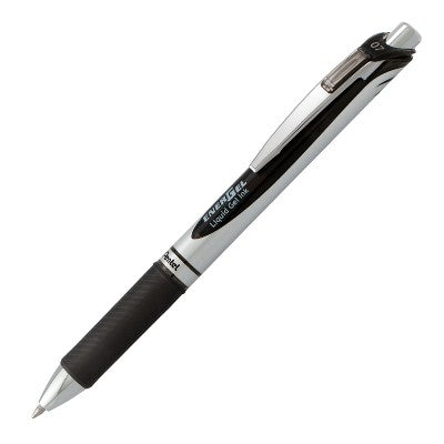 Pentel EnerGel 3pk Gel Pen Black ink with +1 refill: 0.7mm Quick Drying Retractable Pens & Refill, Office Stationery