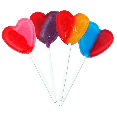 DumDums Valentine's Day Heart Pops Classroom Exchange Candy Box - 8.8oz/25ct