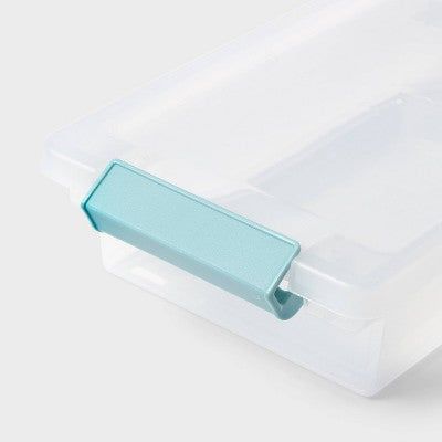 1.9qt Clear Storage Bin with Latches - Brightroom