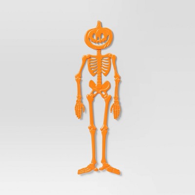 59" 3D Jointed Jack Skeleton Halloween Decorative Prop Orange - Hyde and EEK! Boutique