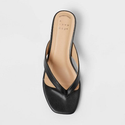 Women's Iona Heels with Memory Foam Insole - A New Day Black 7