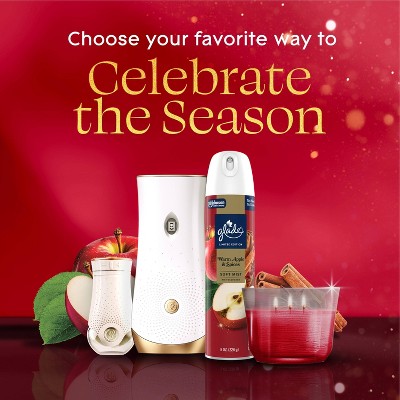 Glade Automatic Air Freshener Room Spray Holiday Scent Refill - Warm Apple & Spices - 6.2 oz