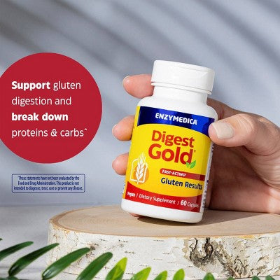 Enzymedica Digest Gold Fast-Acting Vegan Gluten Results for Gluten Intolerance Capsules - 60ct