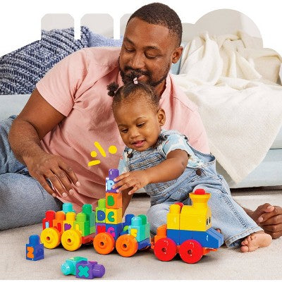 Mega Bloks ABC Musical Train Toy Building Blocks with Music - 50pc