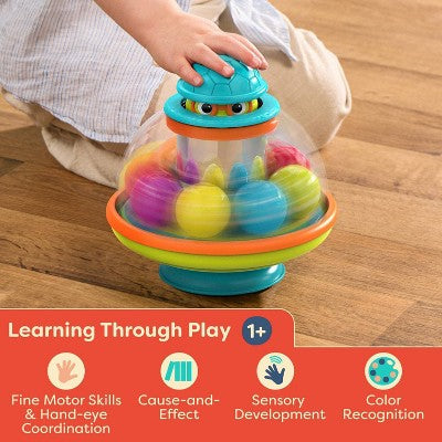 B. toys Turtle Ball Popping Toy Poppitoppy - Sensory Development Toy for Babies & Toddlers