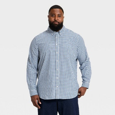 Men's Big & Tall Oxford Button-Down Shirt Goodfellow&Co Blue 4XLT