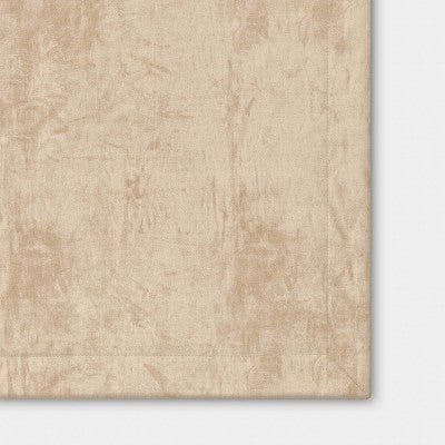 Solid Plush Throw Blanket with Faux Shearling Reverse Khaki - Threshold