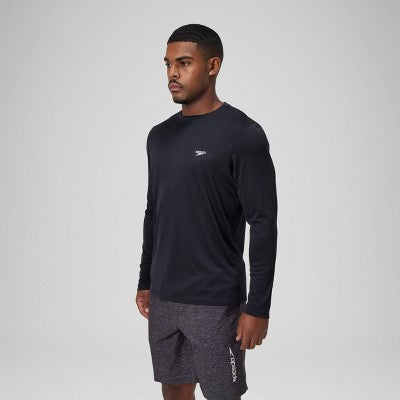 Men's Speedo Rash Guard Top - Black L
