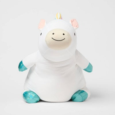 Rainbow Horse Soothing Weighted Plush Kids' Throw Pillow White - Pillowfort