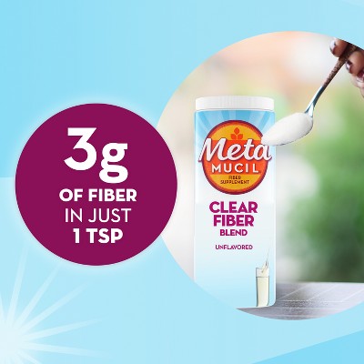 Metamucil Clear Digestive GLP-1 Friendly Fiber Blend - 3g Fiber Per Serving - 11.6oz/75 Dose